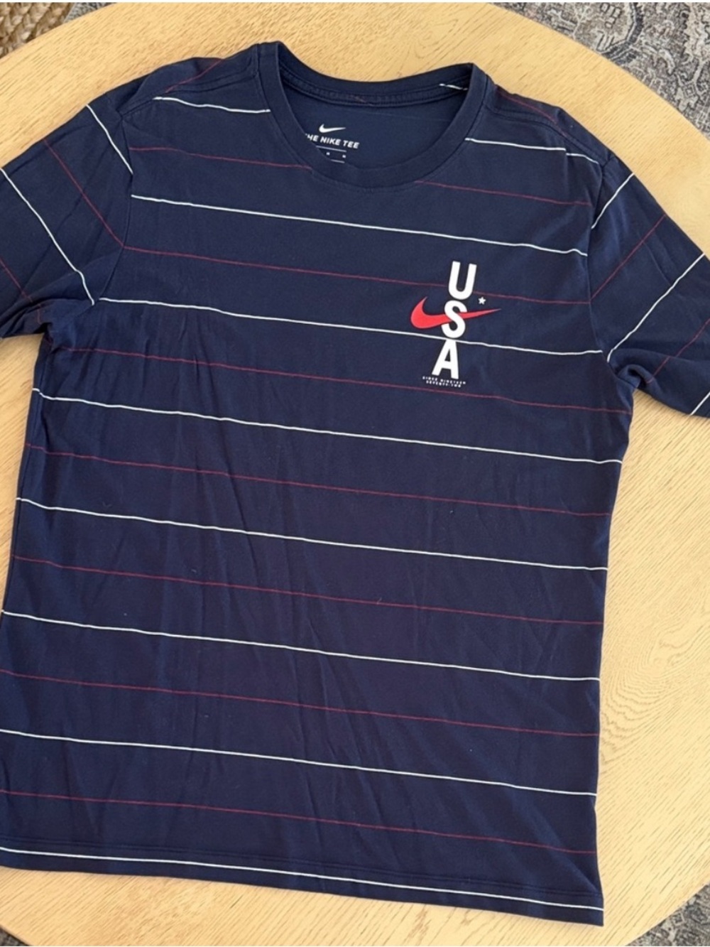 NIKE- FIFA WORLD CUP Men’s Navy Team USA Stripe T-Shirt M soccer